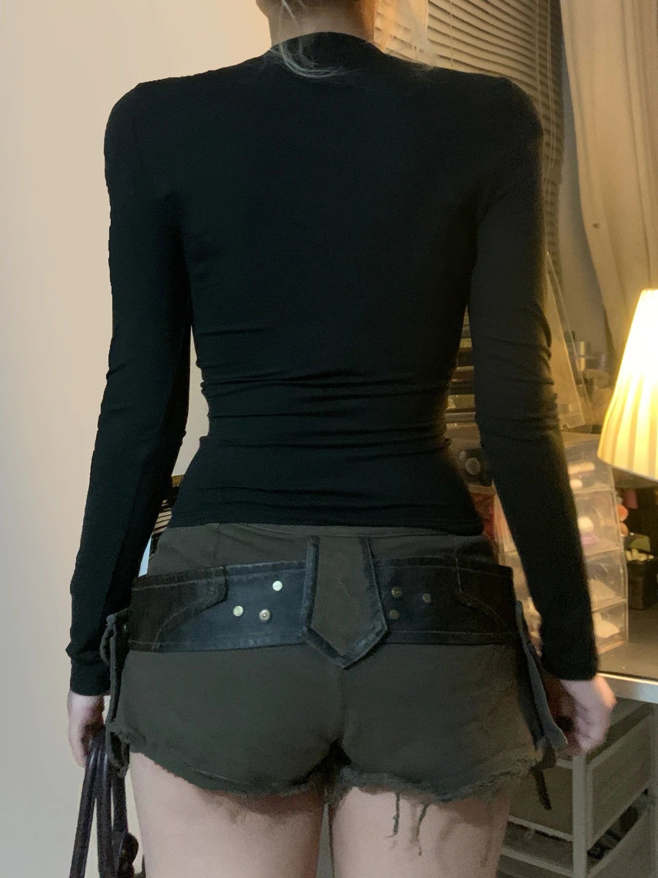 Bewitched - Long sleeve shirt with mesh cut out
