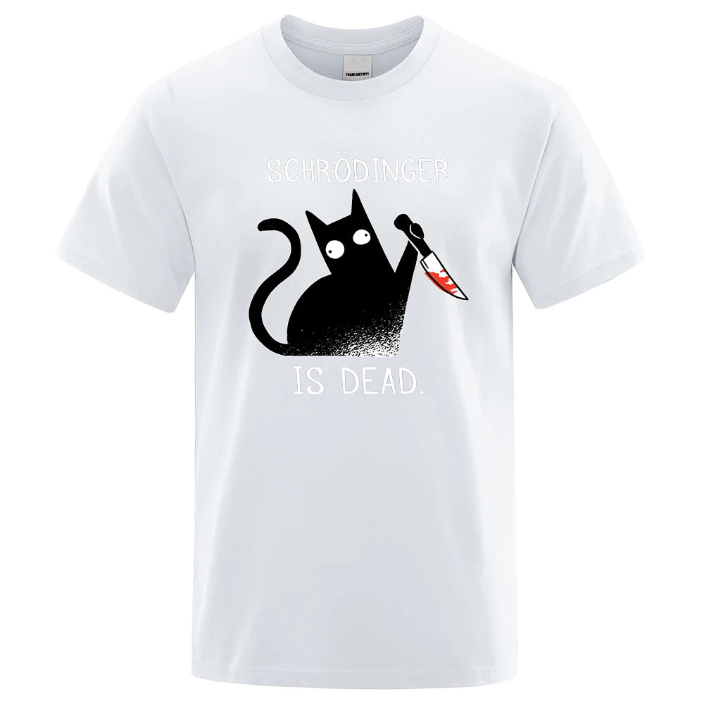 SCHRODINGER IS DEAD BLACK CAT T-SHIRT
