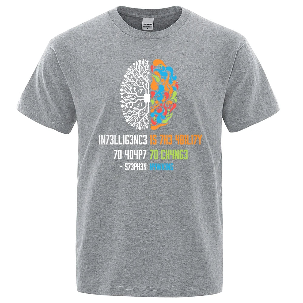 INTELLIGENCE IS THE ABILITY TO ADAPT TO CHANGE T-SHIRT