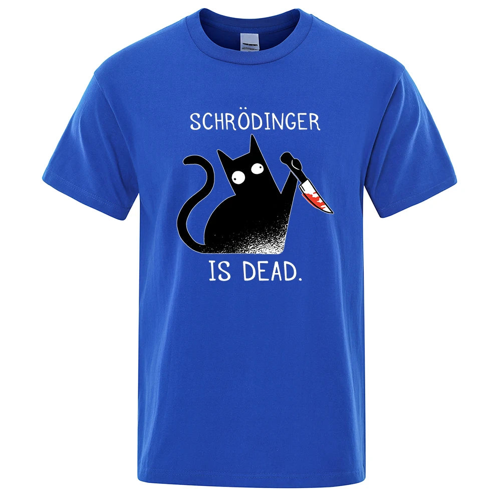 SCHRODINGER IS DEAD BLACK CAT T-SHIRT