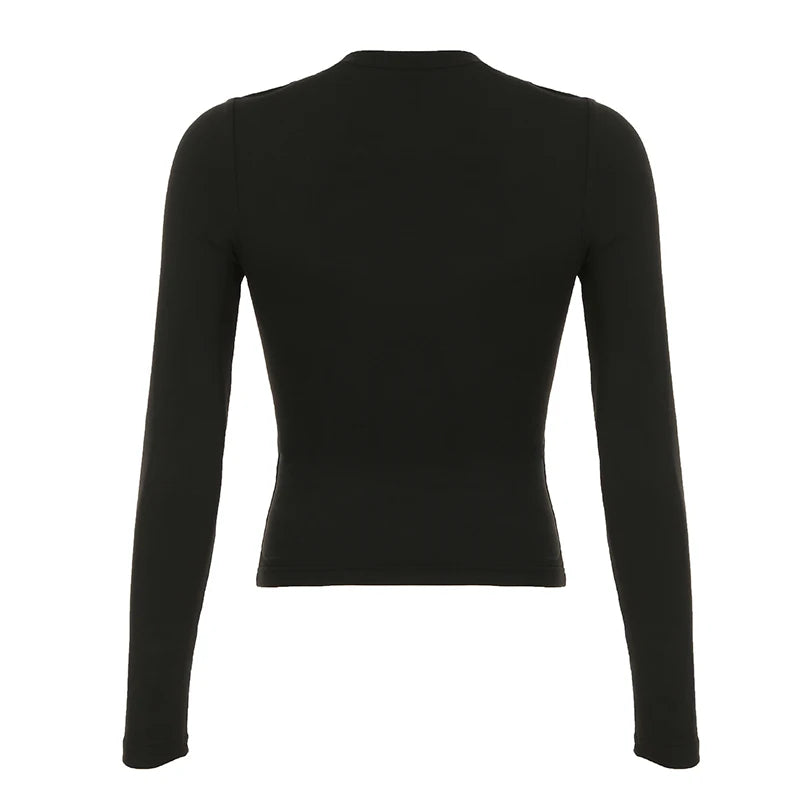 Bewitched - Long sleeve shirt with mesh cut out