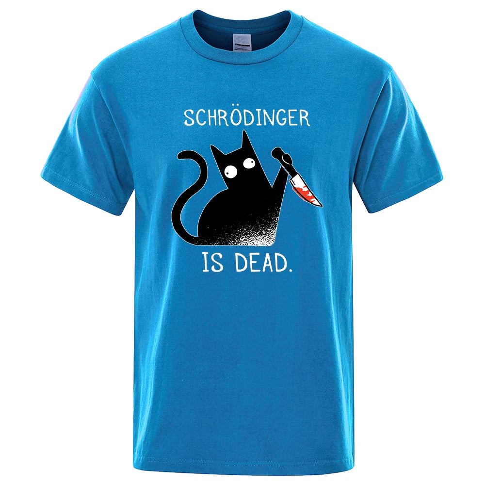 SCHRODINGER IS DEAD BLACK CAT T-SHIRT