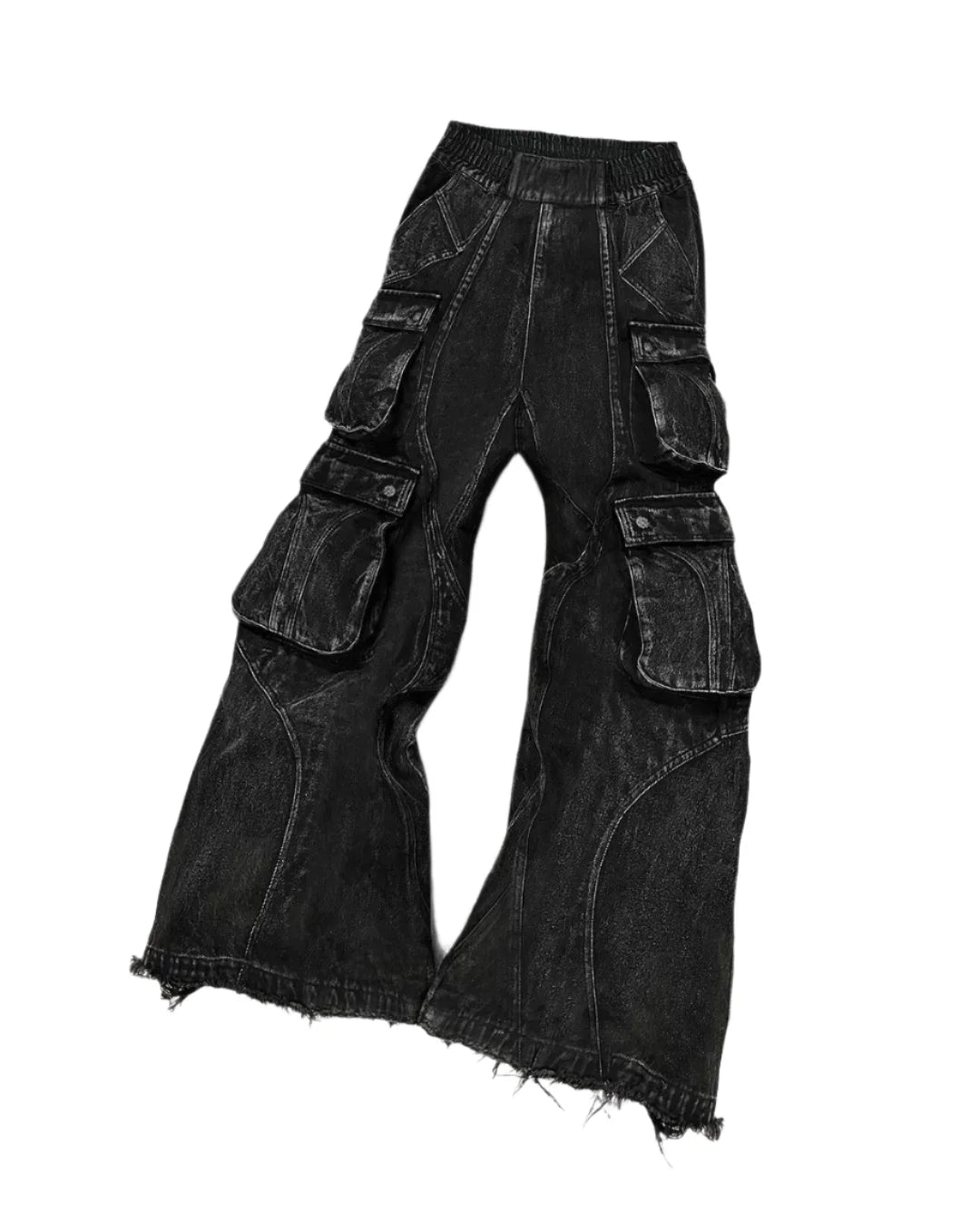 All the pockets - distressed baggy jeans with multiple pockets