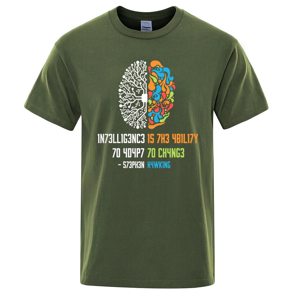 INTELLIGENCE IS THE ABILITY TO ADAPT TO CHANGE T-SHIRT