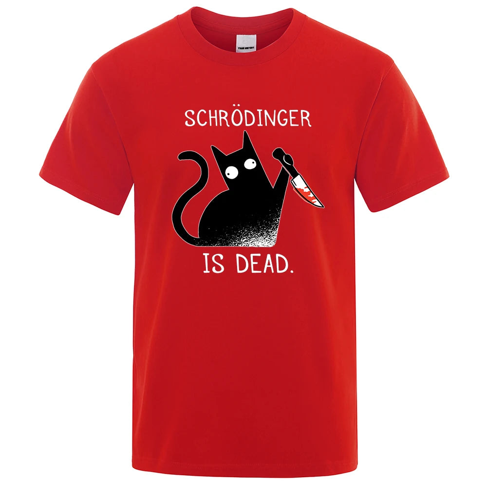 SCHRODINGER IS DEAD BLACK CAT T-SHIRT