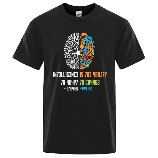 INTELLIGENCE IS THE ABILITY TO ADAPT TO CHANGE T-SHIRT