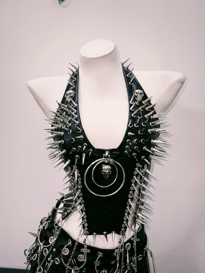 Hug you hardcore - tank top with spikes