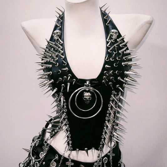 Hug you hardcore - tank top with spikes