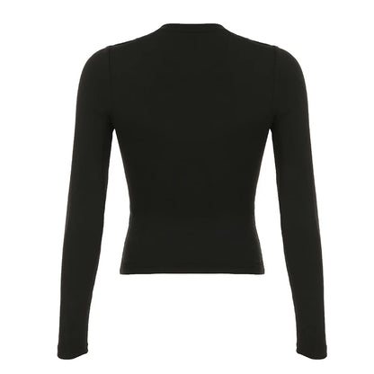 Bewitched - Long sleeve shirt with mesh cut out