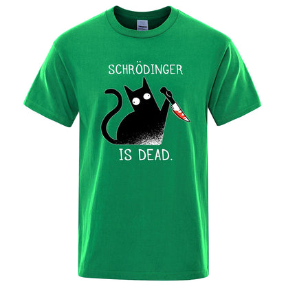 SCHRODINGER IS DEAD BLACK CAT T-SHIRT